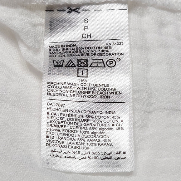 EUC Old Navy Floral Embroidered Flowy Midi Swing Dress Sz. S [4-6] White Lilies - Picture 5 of 8